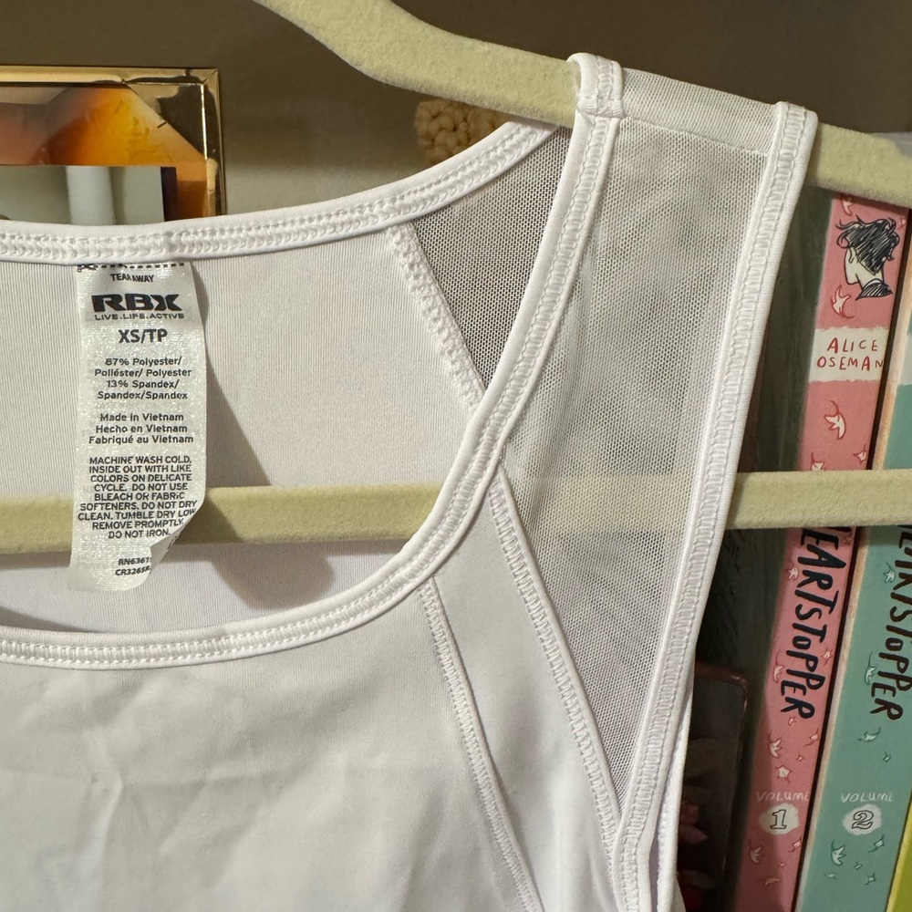 RBX White Fitted Sleeveless Tank Top - Picture 4 of 8